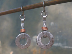 twined steel earrings